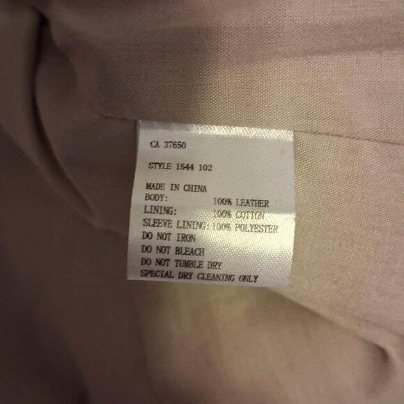 NWOT BLEND Women's Cream 100% Genuine Leather Jackets Fall Winter Outerwear 12 - Picture 7 of 7